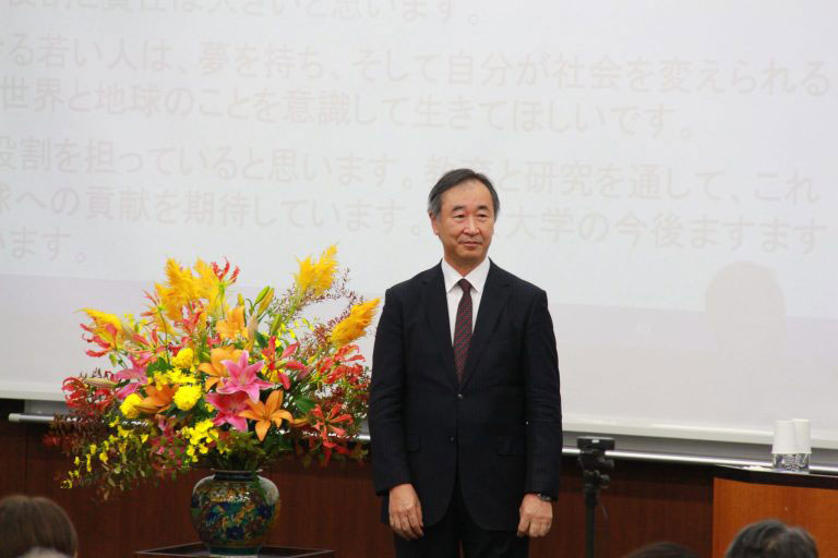梶田 隆章氏（東京大学卓越教授、ノーベル賞受賞者）による基調講演